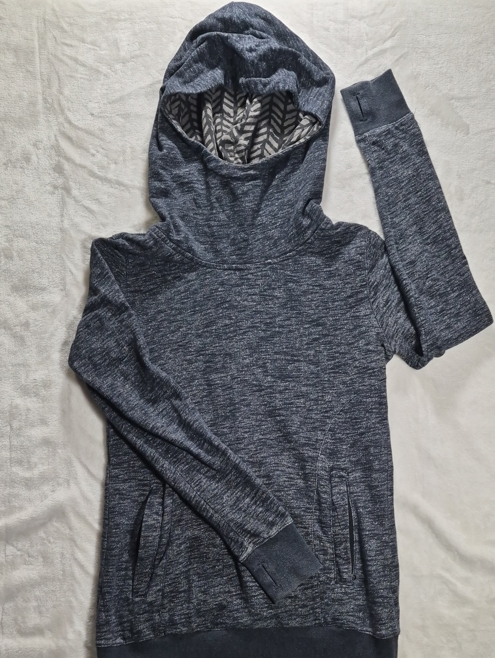 Volcom Heathered Navy Cowl Pullover Hoodie